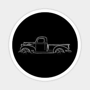 front/profile - 1941 Dodge Pickup - stencil, white Magnet